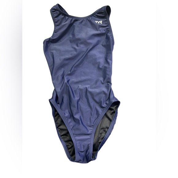 TYR womens navy blue one piece Swimsuit Tyreco Maxfit size 28 NWT - Picture 2 of 6